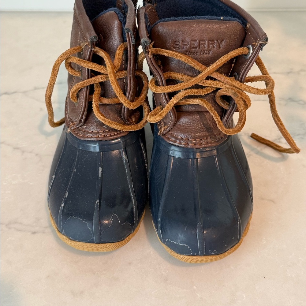 Sperry Kids' Brown and Blue Duck Boots